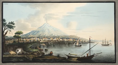 Monte Vesúvio, placa 36 de &39;Campi Phlegraei: Observações sobre os vulcões das Duas Sicílias&39;, de Sir William Hamilton (1730-1803), publicado em 1776